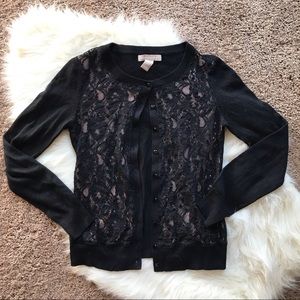 Banana Republic Black Lace Cardigan
